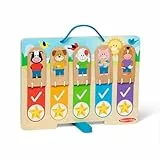 Melissa & Doug - Meine Tabelle der Tag- und Nacht-Routinen aus Holz für Jungen und Mädchen ab 3 Jahren