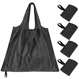 JSMTKJ Einkaufstasche Faltbar Einkaufsbeutel 4 Stück Wiederverwendbare Tasche Umweltfreundliche Tragetasche Tragbare Leichte Kapazität Einkaufsbeutel für täglichen Einkauf