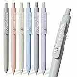 Four Candies 6 PCS 0,5 mm schnell trocknende schwarze Gel-Tintenstifte feine Spitze glattes Schreiben, Schulbedarf niedliche Stifte (Morandi)