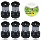 6 Stück Rasensprenger, 360° Automatische Drehbarer Gartensprenger Garten Sprinkler Garten Rasensprenger G1/2 Innengewinde Seite Rasensprenger Rasen Bewässerung Sprinkler Anschluss Für Rasengarten