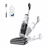 Tineco Floor One Stretch S6 Nass Trockensauger, 180°-Flachdesign Saugwischer 13cm Liegehöhe, 85°C 5min FlashDry Selbstreinigung, 3-Seitige Kantenreinigung 40min Laufzeit Reinigung unter tiefen Möbeln