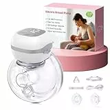 Elektrische Milchpumpe - 201g BPA-frei Milchpumpe Elektrisch Tragbar für Reisen, 3 Modi und12 Stufen, SPA-artiges Pumpen für stillende Mütter, Grau, 1 Stück