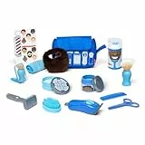 Melissa & Doug Barber Shop Spielset - 16-teiliges Set mit Bart, Rasierern und Spiel-Pflegeprodukten, für realistisches und kreatives Rollenspiel, für Kinder ab 3 Jahren