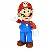 Nintendo Super Mario 50 cm große Figur, in viele Verschiedene Positionen beweglich mit 11 Gelenkpunkten. Perfekt für Super Mario-Fans und -Sammler, ab 3 Jahren geeignet