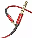 JSAUX Klinke auf Klinke 3M, 3.5 Klinke auf 6.35MM Klinkenkabel Aux Adapter Stereo Audio Kompatibel Mit Gitarre, Heimkinogeräte, Lautsprecher,Mikrofon, Recorder, Mixer,und Verstärker