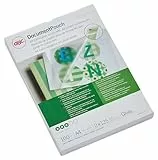 GBC Laminierfolien A4 125 mic, Robuste Laminiertaschen im 100er Pack, Glänzend, Transparent, Ideal für Büro & Schule, 3200723