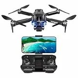 Drohne mit Kamera 4K für Kinder Anfänger, Bürstenlosem Motor Faltbar Quadrocopter 2 Batterien, Höhenhaltung, 3D Flip, Kopflos Modus,Flugbahn, Spielzeug Geschenke für Jungen ab 8 Jahre (Schwarz)