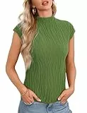 Totatuit Rollkragenpullover Damen Rollkragen Basic Solid Shirt mit Elastischem Stehkragen Weich Stretch Frühling Sommer Winter