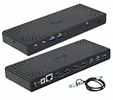 i-tec USB 3.0 / USB-C/Thunderbolt 3 Dual Display Docking Station Gen2 mit Stromversorgung 100W