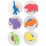 READY 2 LEARN Giant Stampers | Wilde Tiere - 6er Set | Leicht zu haltende Schaumstoffstempel für Kinder | Kunst- und Bastelstempel für Displays, Poster, Schilder und DIY-Projekte
