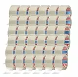 tesa tesapack 64014 - Geräuscharmes 66 m Paketklebeband zum Verpacken von Paketen und Versandschachteln - transparent - (36 Rollen, Single)