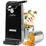 Duronic CO40 Dosenöffner, elektrischer Büchsenöffner für bis zu 600 ml Konservendosen, 3-in-1 automatischer Konservenöffner mit Messerschärfer und Flaschenöffner