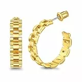 TOVABA Goldene Ohrringe Damen - Elegante Ohrringe Gold im Modernen Design, Hypoallergen, Unempfindlich, Ideale Geschenkidee für Besondere Anlässe und Täglichen Gebrauch - Ausgefallene Mode Ohrringe