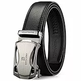 BOSTANTEN Gürtel Herren, Ledergürtel für Herren mit Ratsche Automatikschließe Business Anzug Gürtel Breit 35mm,Größe Angepasst