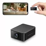 Liretope Mini Kamera, 4K HD WLAN Überwachungskamera Innen Für Live Übertragung Handy APP, WiFi Camera Nachtsichtkamera mit Bewegungsmelder/Lange Batterielaufzeit/Cloud-Speicherplat