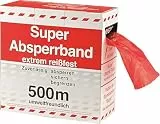 STAHLWILLE VDE-Absperrband 500 m | Breit 80 mm | zum Absperren und Sichern von Bau- und Gefahrenstellen