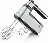 SEVERIN Kabelloser Handmixer, Handrührgerät ohne Kabel inklusive Knethaken mit ca. 45 Minuten Laufzeit, wiederaufladbarer Handrührer für die Küche, HM 3843