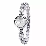 SAFIGLE Damen Armbanduhr Silber Quarz Elegante Uhr FüR Alltag Und Geschenk 7.87X0.87X0.28In Modische Uhr Mit Robustem Armband FüR Frauen