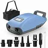 Swonder SUP-Pumpe Akku mit 2X schnellere, 20PSI elektrische Luftpumpe mit intelligenter zweistufiger Funktion, aktive Kühlung, 6000 mAh Akku und Autoadapter für bis 17V DC