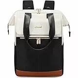 LOVEVOOK Rucksack Damen, Laptop Schulrucksack Teenager Wasserdicht, Schultasche Mädchen Arbeitstasche 15.6 Zoll, Reiserucksack Backpack Women elegant, Tagesrucksäcke Handtasche 2 in 1 für Schule Uni