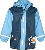 Playshoes Regenjacke Unisex Kinder Wind- und wasserdicht Regenmantel Regenbekleidung, Baustelle, 104