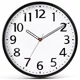 TOHOOYO Wanduhr 9 Zoll batteriebetrieben leise Nicht tickende Wanduhr Modernes Quarz Design Dekorativ Innen Küche Büro