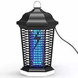 WUEAOA Insektenvernichter elektrisch mit LED-Beleuchtung 4000V 18W UV Mückenlampe, Fliegenfalle elektrisch mückenfalle für Innen Außen, IPX4 wasserdichte, Insektenlampe für Mücken, Fliegen, Motten