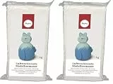 Rayher Lufttrocknende Modelliermasse, Weiß, 1 kg, 19 x 9.5 x 3.5 cm (Packung mit 2)