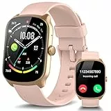 STECEi Smartwatch Herren Damen, 1.95' Fitnessuhr mit Telefonfunktion, Smart Watch 100+ Sportmodi, IP68 Wasserdicht, Fitness Tracker mit Schrittzähler, Pulsmesser und Schlafmonitor, Hellrosa
