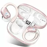 Bluetooth Kopfhörer Sport, 75 Stunden in Ear Kopfhörer Kabellos B luetooth 5.3 3D Stereo, IP7 Wasserdicht, Kopfhörer Bluetooth mit ENC Noise Cancelling Mics, Ohrhörer für Android und iOS, Rose Gold