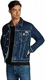 Calvin Klein Herren Jeansjacke Slim Denim Jacket Knopfleiste, Blau (Denim Dark), XXL