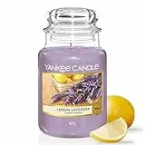 Yankee Candle Duftkerze im Glas (groß) | Lemon Lavender | Kerze mit langer Brenndauer bis zu 150 Stunden | Perfekte Geschenke für Frauen
