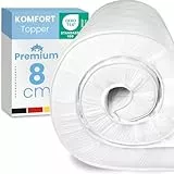 ELONEO Komfortschaum Matratzen Topper 80x190cm mit 8 cm Höhe, atmungsaktiver Matratzentopper, Matratzenauflage, Mattress Topper für Bett und Boxspringbett