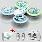 Wipkviey T18 Mini Drohne für Kinder, RC Quadcopter mit Höhenhaltung, Headless-Modus, LED-Lichtern & 360° Flips, Spielzeug Drohne für Jungen & Mädchen, 2 Akkus