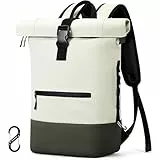 Reiseresa Rolltop Rucksack Herren Damen Wasserdicht Große Laptop Rucksack Reiserucksack mit Multifunktionale Kletterschnalle für Reisen, Arbeit, Uni Schule (Schwarz-1) (Grün, L)