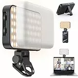 ANXRE Selfie Licht mit Soft-Diffusor & integriertem Ständer – Wiederaufladbares Clip-Fill-Licht mit 96 LEDs, geeignet für Handy, iPhone, Kamera und Laptop, für Make-up, TikTok, Vlogs und Videoanrufe