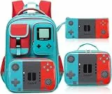 Beaulyn Schulranzen Jungen 1. bis 5. Klasse, Viel Platz Gaming Schulrucksack für 15.6 Zoll Laptop,Wasserabweisend Rucksack Kinder mit Reflektoren für Grundschüler und Mittelschüler für 6-12 Jahre