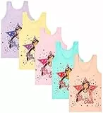 LOREZA ® 5 Stück Mädchen Baumwolle Unterhemden Tank Top - 164-170 (14-15 Jahre) - M-11