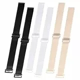 3 Paar BH Träger Halter, BH-Träger, Verstellbare Elastische, Träger Für BH, Träger Zum Annähen, für Frauen Mädchen Tops Kleid(Schwarz, Weiß, Hautfarbe 1.8 cm)