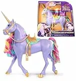 Unicorn Academy Licht-Magie Wildstar - 28 cm großes, interaktives Einhorn zur beliebten Netflix-Serie, mit Lichteffekten und Musik sowie abnehmbarem Zaumzeug und Sattel, für Kinder ab 4 Jahren