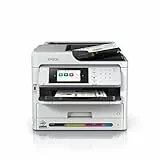 Epson WorkFore Pro WF-C5890DWF 4-in-1 Business Tinten-Multifunktionsgerät (Druck, Scan, Kopier, Fax, ADF, WiFi, PCL, PostScript, Full-Duplex, Einzelpatronen, DIN A4)