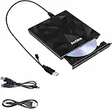 Antika Externe CD DVD Laufwerk TypeC USB 3.0 Extended Cable Backup Power Line Portable DVD Player CD/DVD +/-RW Brenner Reader für Laptop Desktop PC Apple Mac MacBook Pro Windows 11/10/8/7 XP Linux OS
