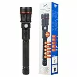 PNI Taschenlampe Adventure F450 aus Aluminium mit Fokus und BOOST-Funktion, 20 W LED, 1500 lm bis 450 m, Power Bank mit USB-Ausgang, Micro-USB-Aufladung, 4400 mAh Akku enthalten