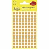 AVERY Zweckform 3178 selbstklebende Markierungspunkte (Ø 8 mm, 416 Klebepunkte auf 4 Bogen, runde Aufkleber für Kalender, Planer und zum Basteln, Papier, matt) neonorange, 1 Stück