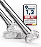 MEISENBERG Teleskopstange Vorhang 90-160cm, Silber, Ø 25 mm, Duschstange ohne Bohren - Gardinenstange zum Klemmen - Vorhangstange für Dusche, Türöffnungen und Kleiderschrank