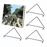 mimzemamz Schallplatten Wandhalterung, 4 Stück Schallplattenständer Vinyl Wandhalterung Schallplatten Aufbewahrung, LP Halterung Schallplattenregal, Schwarz