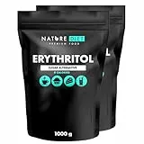 Nature Diet - Erythrit 2 x 1000 g | Natürlicher Süßstoff | Null Kalorien | Zuckerersatz