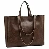 Waniki Handtasche Damen Mittelgroß Shopper Tasche Groß PU Leder Tote Bag Vintage Schultertasche Wasserdicht Hobo Tasche Handbag Handbags for Women für Arbeit Schule Shopper Lässige täglich