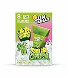 Sun Lolly Wassereis Sour Green Kiwi & Zuckerwatte 8 Stk | Limited Edition | Mit Fruchtsaft | Ohne künstliche Süßungsmittel | Glutenfrei