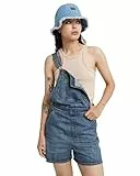 G-STAR RAW Damen Short Latzhose, Blau (faded cliffside blue D24388-D536-G326), M